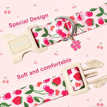 Load image into Gallery viewer, ARING PET Dog Collar, Cute Spring Summer Strawberry Cherry Pet Collars for Puppy Small Medium Large Boy Girl Dogs-M, for Daily Outdoor Walking Training
