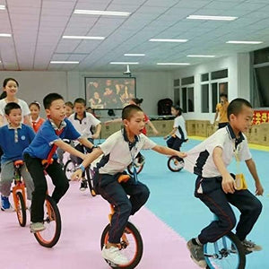 Single Wheel Unicycles Training Balance Bike One Wheel Bike，14" Wheel Unicycle for Kids Boys Girls 5-9 Year Old Smaller Children(Yellow)