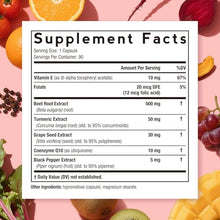Load image into Gallery viewer, Doctor's Recipes Beet Root Capsules, Beet Root Extract with Grape Seed, CoQ10, Turmeric, Black Pepper for Enhanced Absorption, Supports Heart, Circulation, Energy &amp; Nitric Oxide, Non-GMO, 90 Veg Caps
