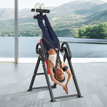 Load image into Gallery viewer, VEVOR Inversion Table, 300 lbs Capacity Heavy Duty Inversion Table, Decompression Back Stretcher Machine, Strength Training Equipment with Headrest, Ankle Lock, Adjustable Protective Belt, Red/Black
