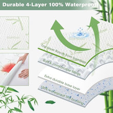 Load image into Gallery viewer, Parkdeny King Mattress Encasement, Waterproof Cooling Rayon from Bamboo, 3D Air Fabric, Breathable, Noiseless, Washable, Fits 5"-15" Deep Mattresses
