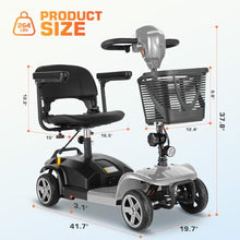 Load image into Gallery viewer, Wooken 4-Wheel Mobility Scooter for Seniors, Adults, Elderly, Foldable Mobility Scooter, Powered Mobility Scooter Wheelchair Device, All Terrain Compact Heavy Duty Mobility for Travel

