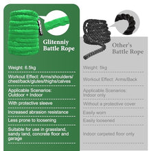 Load image into Gallery viewer, Battle Ropes Green Workout Rope 1.5inch Battle Ropes for Home Gym 30ft Exercise Ropes for Working Out Heavy Ropes for Exercise Training Weighted Rope Weighted Workout Rope Battle Rope
