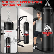 Load image into Gallery viewer, Punching Bag for Adults, 4FT Oxford Heavy Boxing Bag with Chains and Hand Wraps, Boxing Equipment for MMA Karate Kickboxing, Unfilled
