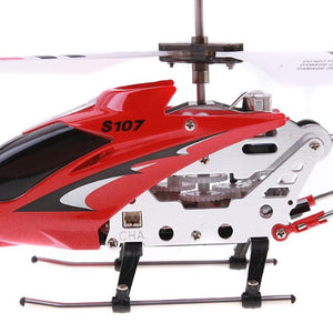 Remote Control Helicopter, S107/S107G RC Helicopter for Kids and Adults, 3 Channel Mini Helicopter with Gyro for Boys and Girls (Red)