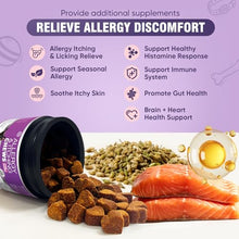 Load image into Gallery viewer, Dog Allergy Chews 200ct - Dog Allergy and Itching Skin Relief Anti Itch Aller Immune Bites for Dogs licking Paws Treatment Relief Itchy Chew Probiotics Vitamins for Skin and Coat Allergies - Chicken
