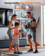Load image into Gallery viewer, FEIERDUN Adjustable Dumbbells, 90lbs Free Weight Set with Connector, 4 in1 Dumbbells Set Used as Barbell, Kettlebells, Push up Stand, Fitness Exercises for Home Gym Suitable Men/Women
