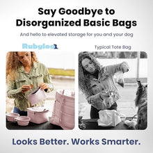 Load image into Gallery viewer, Rubyloo Puffer Dog Travel Bag for Dog Moms, Diaper Bag with Travel Bowls
