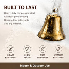 Load image into Gallery viewer, GoldTiger Fixed Metal Dog Doorbell for Potty Training - Heavy Duty Steel Wall Mounted Dog Bell for Door to Ring to Go Outside - Professional Puppy Housebreaking Communication Tool, No Snag (White)
