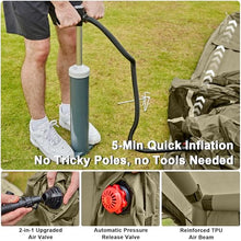Load image into Gallery viewer, Inflatable Tents for Camping, 4-6 Person Easy Blow Up Tent with Hand Pump,4 Seasons Waterproof Air Inflatable Camping Tent House for Family Weekend Camping,Green
