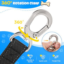 Load image into Gallery viewer, Heavy Duty Dog Leash with Easy Lock Metal Clip, Reflective, Padded Handle - Durable 4ft 8ft Walking Training Leash for Large, Medium, Small Dogs, Jogging, Hiking, and Outdoor Use (Black, 4 FT)
