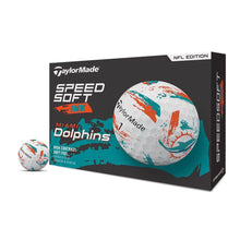 Load image into Gallery viewer, TaylorMade Golf SpeedSoft NFL Ink Golf Balls, Miami Dolphins, 1 Dozen
