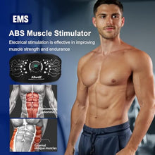 Load image into Gallery viewer, Ab Stimulator Muscle Toner，Abs Muscle Stimulator Abdominal Toning Fitness Belt for Men and Women Black
