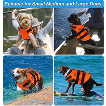 Load image into Gallery viewer, Dogcheer Dog Harness Life Jacket, High Buoyancy Neoprene Dog Life Vest for Swimming Boating, Adjustable Puppy Swim Vest Reflective Pet Float Vest for Small Medium Large Dogs - Orange, XS
