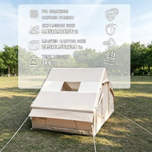Load image into Gallery viewer, FORESTEP Inflatable Camping Tent with Stove Jack, 3-Min Setup 4 Person Blow Up Glamping Tent, 9.8' x 6.9' 6.6ft Standing Height, One-Piece Windproof Bug-Proof 3 Season Family Tent

