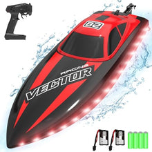 Load image into Gallery viewer, VOLANTEXRC RC Boat 20MPH Fast Remote Control Boat for Adults 2.4Ghz Toy Boat for Pools and Lake with 2 Rechargeable Batteries Toys Gifts for Adults, Red

