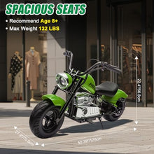 Load image into Gallery viewer, 24V Ride On Off-Road Motorcycle, Kids Electric Dirt Bike with 250W Motor, 3 Speed Up-to 12.4MPH, Green
