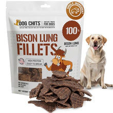 Load image into Gallery viewer, Dog Chits Bison Lung Fillets for Dogs – All-Natural, High Protein Single Ingredient Dog Treats Bison Lung Dog Treats – Grain-Free, Low-Fat – Safe with Sensitive Stomachs – 10 oz
