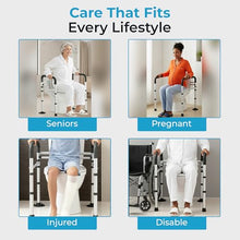Load image into Gallery viewer, Toilet Safety Rails with Handles – Adjustable Toilet Safety Frame for Seniors, Handicap &amp; Disabled, Toilet Assistance for Elderly, Heavy-Duty Anti-Slip Support - Fits All Toilets (Black)
