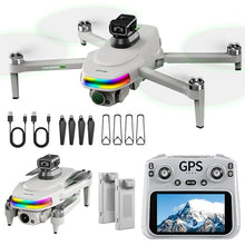 Load image into Gallery viewer, uehjxb GPS Drone with 4K Camera,5.5"HD Touchscreen Remote,Brushless Motor,30-Minute Flight,5x Digital Zoom,Optical Flow Stabilization,Smart Obstacle Avoidance,One-Key Return,Foldable RC Drone for Adults&amp; Beginners-Under260gP31
