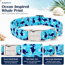 Load image into Gallery viewer, ARING PET Summer Dog Collar for Small Medium Large Boy Dogs-Blue Whale XS
