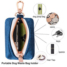 Load image into Gallery viewer, ARING PET Dog Waste Bag Dispenser, Velvet Doggy Poop Bags Holders Attach to Any Leashes, Cute Portable Washable Pet Waste Pouch Dispenser with Metal Zipper
