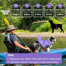 Load image into Gallery viewer, Dogcheer Dog Shark Life Jacket with Extra Foam, High Buoyancy Dog Life Vest with Rescue Handle for Swimming Boating, Reflective Adjustable Puppy Swim Vest for Small Medium Large Dogs, Purple - XL
