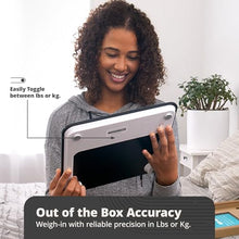 Load image into Gallery viewer, Greater Goods AccuCheck Digital Scale for Body Weight - Accurate Digital Bathroom Scale with High-Precision Sensors, Large Easy-to-Read Backlit Display, 400 lb Capacity, Auto Step-On (Black)
