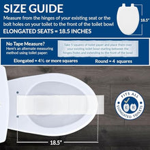 Load image into Gallery viewer, Mayfair Linden Slow Close Toilet Seat, Non Slip Heavy Duty Wood, Easy Install, Elongated, White
