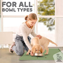 Load image into Gallery viewer, PetHappily Dog Food Mat - Raised Edges Dogs Mat for Food and Water Prevent Spill, Waterproof Cat Food Mats Protect Floors, Easy Clean Dog Bowl Mats for Food and Water, Silicone Pet Food Tray
