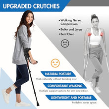 Load image into Gallery viewer, Carehofu 3-Angle Adjustable Forearm Crutches for Adults -  Disabled (Single Unit)
