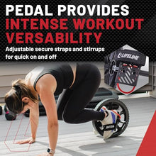 Load image into Gallery viewer, Lifeline Fitness Power Wheel Full Body Workout Ab Roller, Functional Full Body Ab Roller Wheel, Upper/Lower Body Workout, Home Workout Equipment with Foot Straps
