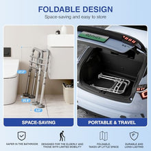 Load image into Gallery viewer, Loyoda Foldable Toilet Safety Rails for Seniors - Adjustable Toilet Safety Frame &amp; Toilet Handles for Elderly &amp; Disabled, Fits Most Toilets, 350lb Capacity, Gray
