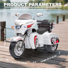 Load image into Gallery viewer, 12V Electric Motorcycle for Kids Ages 3-8, 2 Seats Ride-On Motorbike with 3 Wheels
