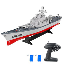 Load image into Gallery viewer, Remote Control Warship RC Military Battleship, 1:390 Scale Remote Control Boat for Lakes and Rivers, 2.4GHz RC Armed Cruiser Boat Model
