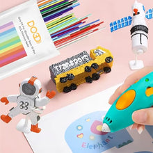 Load image into Gallery viewer, DO3D 15 Colors 3D Filament Refill Only Fit for 3Doodler Start 3D Pen, 15 Bright Rainbow Colors Low Printing Temperature PCL Filament, Each Strand 15cm, Each Color 5 Strands, Total 45pcs
