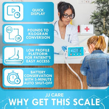 Load image into Gallery viewer, JJ CARE Medical Scale (660 lbs) - Professional Grade Body Weight Scale. Easy-to-Read LCD Display
