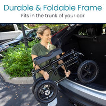 Load image into Gallery viewer, Vive Mobility All Terrain Knee Scooter Walker for Foot Injuries - Adult Broken Leg Crutch Cart Roller for Surgery, Broken Foot, Ankle Injury - Kneeling Rolling Steerable Seated Wheel Scooter Aid
