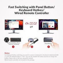 Load image into Gallery viewer, AV Access 8K DisplayPort KVM Docking Station 3 Monitors 2 PCs, with 6 DP Cables, 3xUSB 3.0 Hub, GbE, 8K@60Hz 4K@165Hz KVM Switch Triple Monitors 2 Desktops, SD, Audio, All-Aluminum, for HP, Dell
