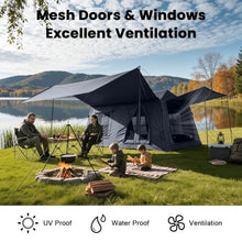 Load image into Gallery viewer, Inflatable Tents for Camping, Large Blow Up Tent with Hand Pump, Easy Setup InflatableTent 4 Season Tent, Waterproof Oxford Air Glamping Tents for Camping Adult 6/8/10 Person
