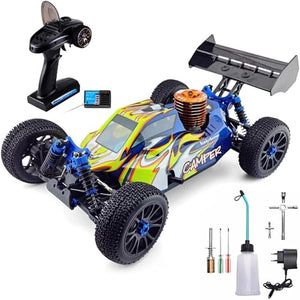 1/8 RC Truck for Adult 90KM/H 4WD Gas Powered RC Car 94970 26CXP Engine Fast Speed Remote Control Truck, Blue