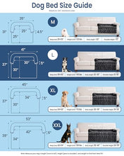 Load image into Gallery viewer, blunique Calming Large Dog Couch Bed, Waterproof Memory Foam with Durable Fluffy Fuzzy Mats, Washable Removable Cover Protector for Sofa, Bedside, Gift, 41 x 37 Inches, Dark Grey

