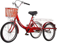 Load image into Gallery viewer, Adult Tricycle - 3 Wheel Bikes for Adults Shopping Adult Tricycles Cargo 1 Speed Freight Trikes 20 Inch 3 Wheel Bikes, Picnics
