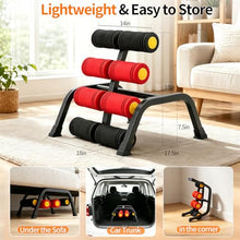 Load image into Gallery viewer, Lerpio Mini Inversion Table with Rollers, Back Extension Machine for Back Pain Relief, Easy to Assemble &amp; 297LBS Weight Capacity, Spinal Decompression Table for Home Gym (Red)

