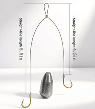 Load image into Gallery viewer, #2 &amp; #3 Pre-Tied Double Hook Fishing Rigs for Small Fish Trout Hooks, 20 Sets (40 fishHooks), Saltwater Freshwater Snelled Hooks Kit fluke Hooks, Ready-to-Fish Tackle Lorumox snelled Fishing Hooks
