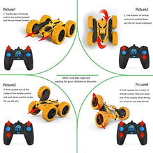 Load image into Gallery viewer, Hamdol Remote Control Stunt Car for Kids, 360° Rotating Double-Sided RC Toy Vehicle with LED Headlights
