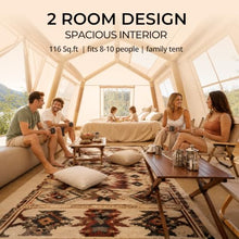 Load image into Gallery viewer, Inflatable Tent 8-10 Person|Blow Up Tent with Pump|Hot Tent with Stove Jack
