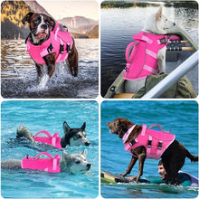 Load image into Gallery viewer, Dogcheer Dog Life Jacket with Double Rescue Handle, Reflective Dog Life Vest for Swimming Boating, Adjustable Pet Swim Vest Dog Flotation Device DFD for Small Medium Large Dogs - Pink L
