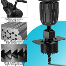 Load image into Gallery viewer, 18Pcs Hole Saw Kit,Wood Hole Saw Set with 3/4in-5in Hole Saws,Mandrels,Drill Bits,Installation Plate,Hex Wrench,Flat Saw,Storage Case for Wood,Plywood,PVC,Drywall,Plastic
