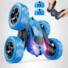 Load image into Gallery viewer, QUNREDA Remote Control Car, RC Cars Toys for Kids Ages 6-12, 4WD Stunt Car with LED Lights
